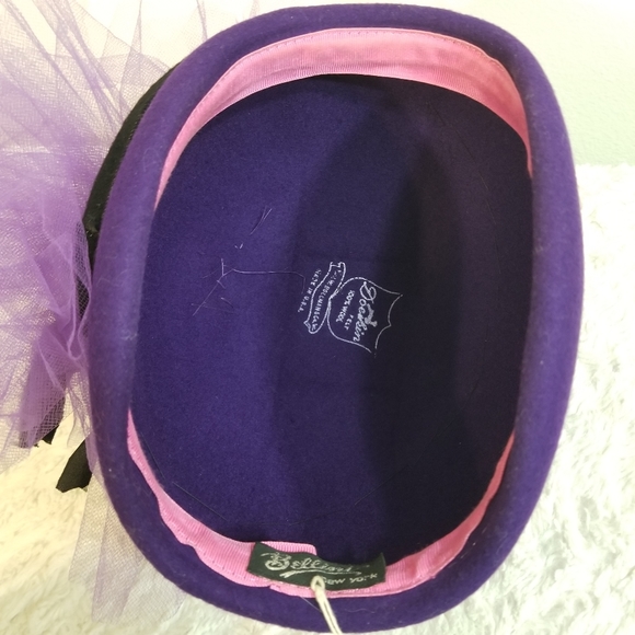 NWT Bollman Hat Co. Purple Doeskin Wool Felt Hat - Picture 12 of 16